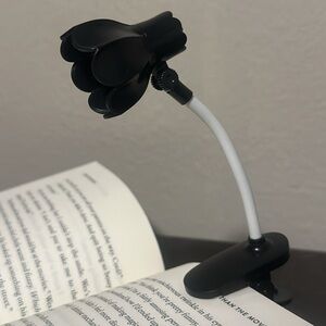 Black Flower Clip-On Book Light